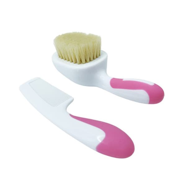 Набор расческа и щетка из натурального ворса MGZ-0725(Pink)