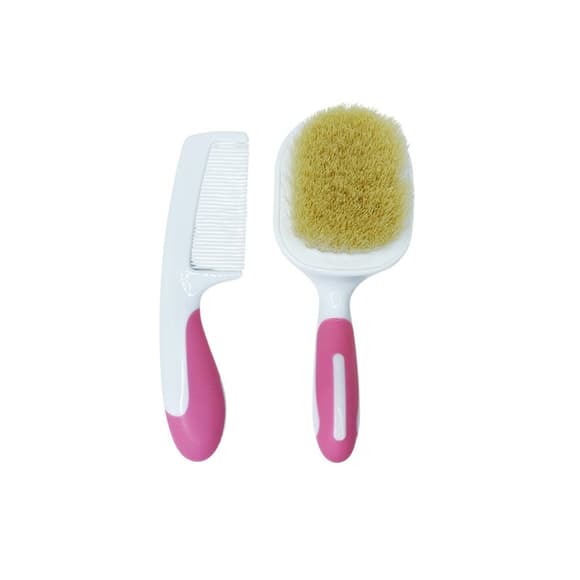 Набор расческа и щетка из натурального ворса MGZ-0725(Pink)