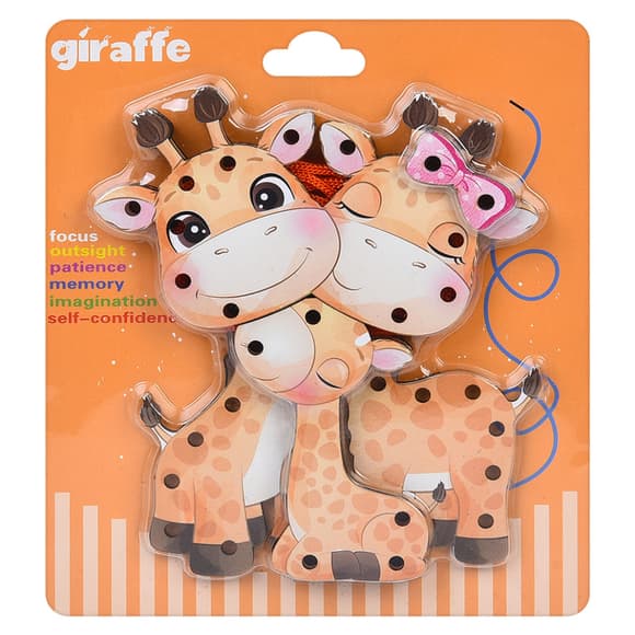 Деревянная игрушка-шнуровка "Жираф" MD 0769(Giraffe) от 3 лет