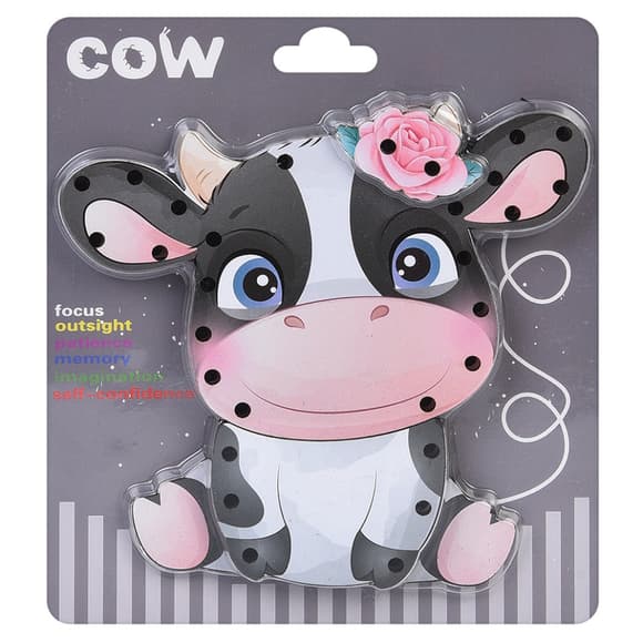 Деревянная игрушка-шнуровка "Коровка" MD 0769(Cow) от 3 лет