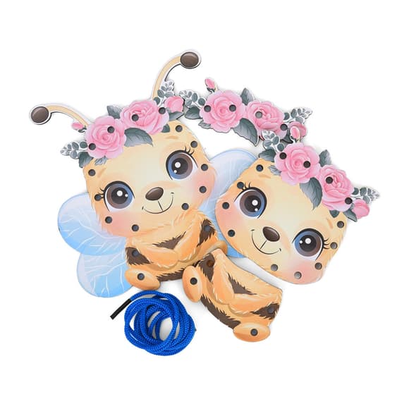 Деревянная игрушка-шнуровка "Пчелка" MD 0769(Bee) от 3 лет