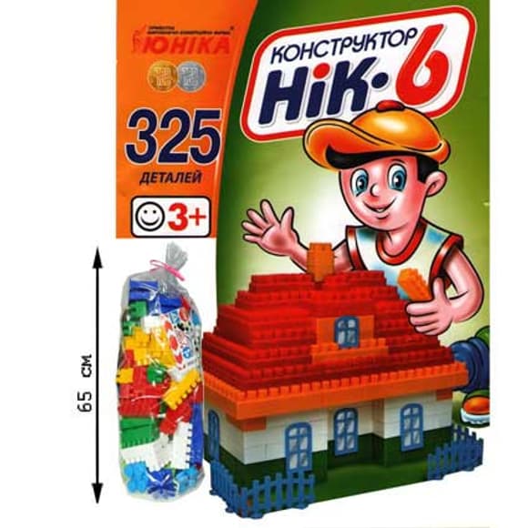 Дитячий конструктор НІК-6 70934, 325 великих деталей