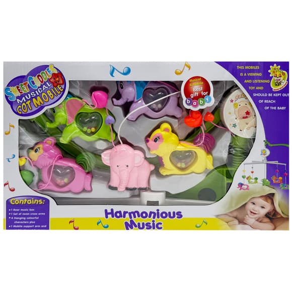 Музыка льный мобиль на кроватку "Harmonious music" M 1245-30B U/R, заводная