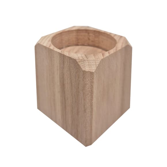 Подсвечник деревянный для свечей-таблеток Candlestick-5, 4,5×4,5×5,5 см