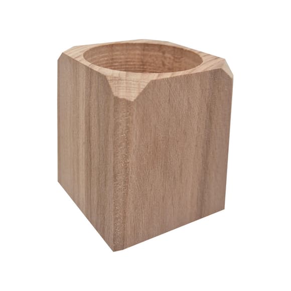 Подсвечник деревянный для свечей-таблеток Candlestick-5, 4,5×4,5×5,5 см