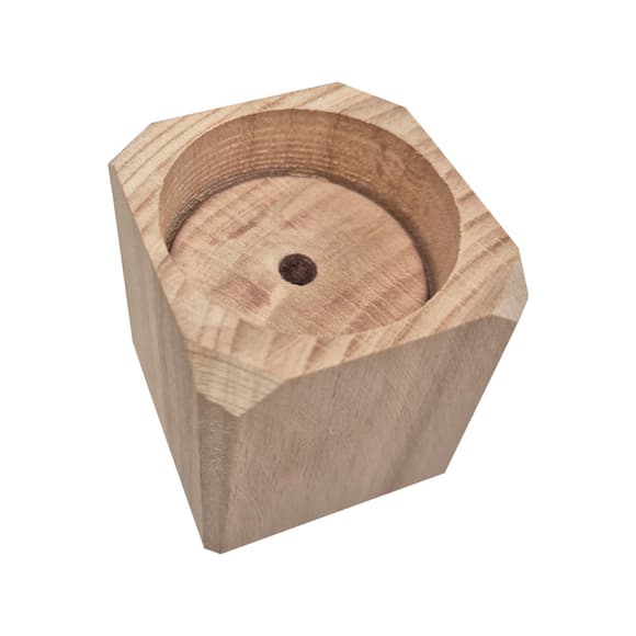Подсвечник деревянный для свечей-таблеток Candlestick-5, 4,5×4,5×5,5 см