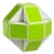 Пластиковая головоломка Змейка Рубика GREEN SCT404 зеленая