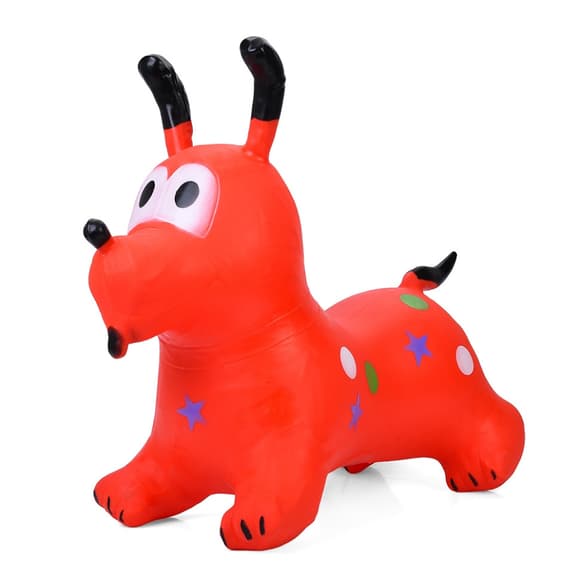Детская игрушка-прыгун "Собачка" MS 4161(Red) резина, до 20 кг