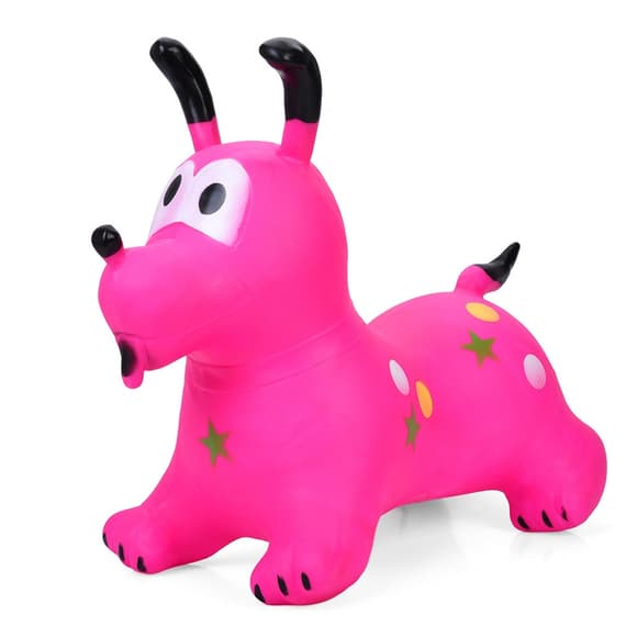 Детская игрушка-прыгун "Собачка" MS 4161(Pink) резина, до 20 кг