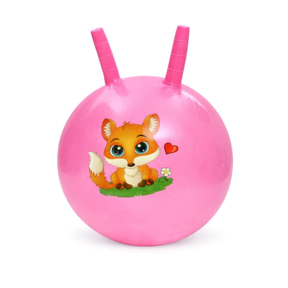 Детский мяч для фитнеса Зверюшка MS 4284(Pink) с рожками, 45 см, 320 г