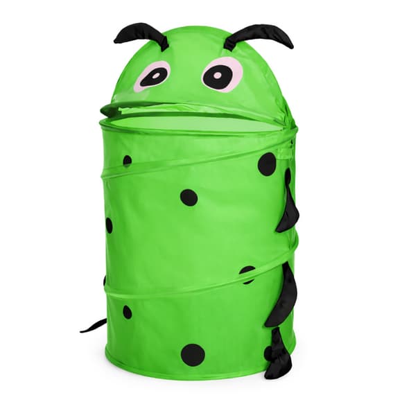 Корзина для игрушек "Гусеница зеленая" M 1039(Green) диаметр 37 см, высота 47/57 см, с крышкой