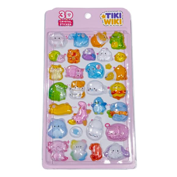 Набор 3D-наклеек "Тики милые животные" Tiki Wiki 51369 серии Crystal