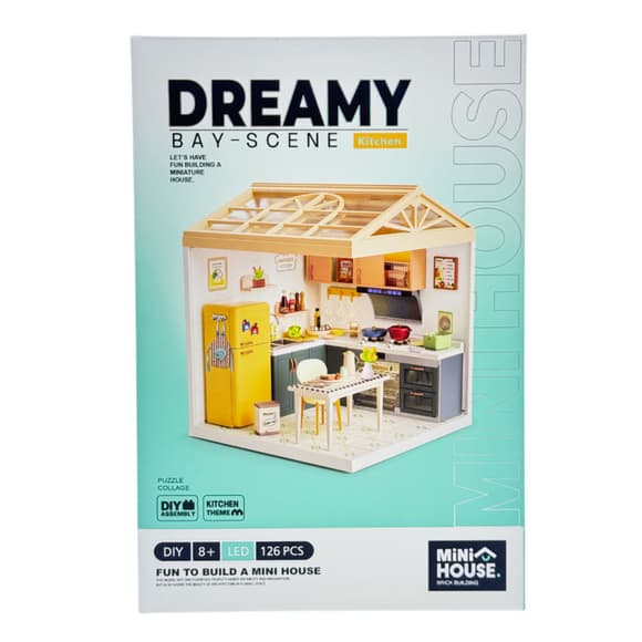 Конструктор-румбокс Кухня Mini House 8005-MH серии "Интерьер", со светом