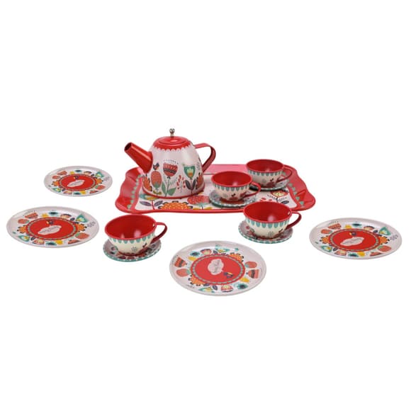 Детский  набор посуды Tea set 620-C5 металл, 14 предметов
