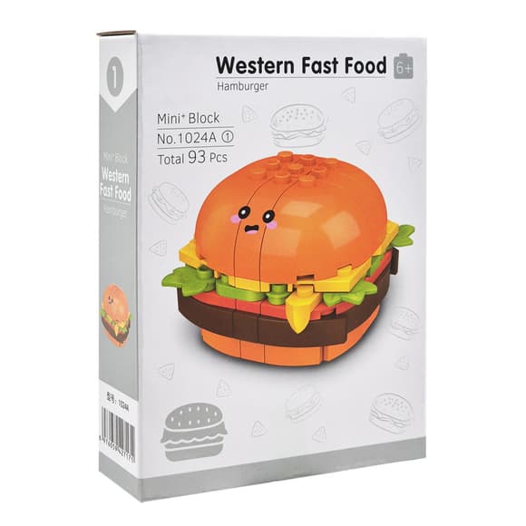 Конструктор детский "Western fast food: Hamburger" 1024A-1, пластик, 93 детали