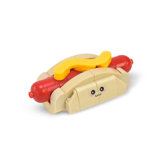 Конструктор детский "Western fast food: Hot Dog Bun" 1024A-2, пластик, 75 деталей