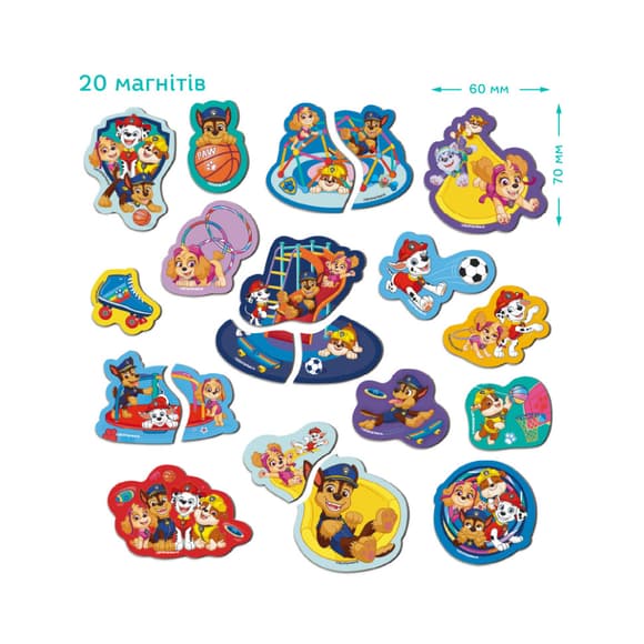 Детский набор магнитов "Игровая площадка" 200668, 20 больших магнитов