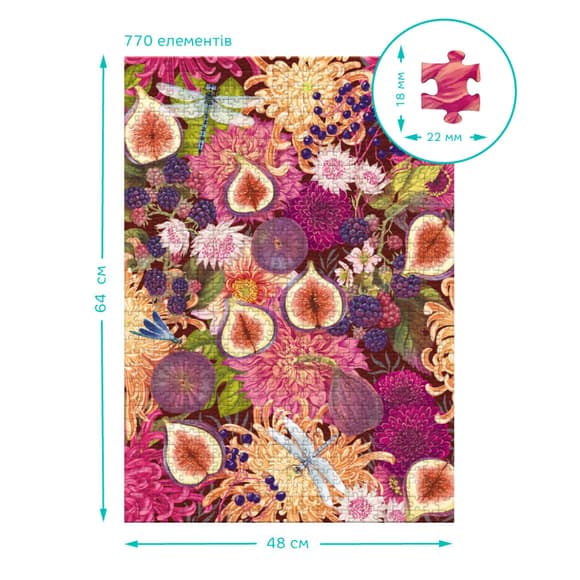 Пазл класичний Easy-XL "Ботаніка. Інжир та квіти" 300615, 770 елементів