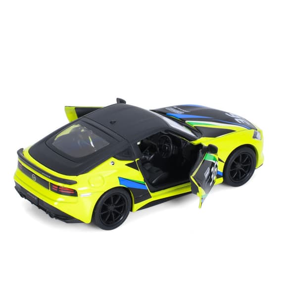 Машинка инерционная 2023 Nissan Fairlady Z KT5443WF(Yellow) 1:36, 12 см, открываются двери