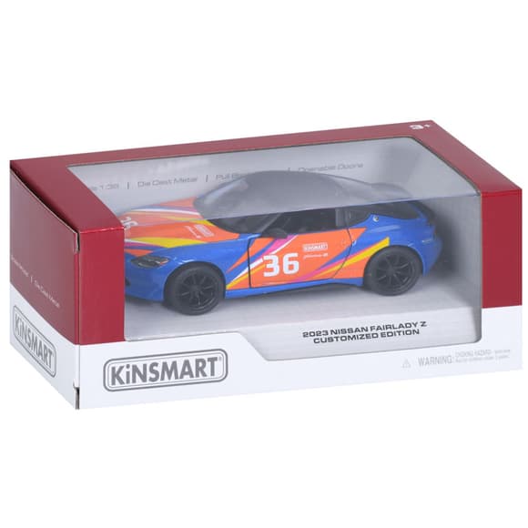 Машинка инерционная 2023 Nissan Fairlady Z KT5443WF(Blue) 1:36, 12 см, открываются двери