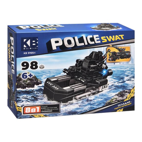 Детский конструктор Police SWAT KB 5905H пластик, 98 деталей
