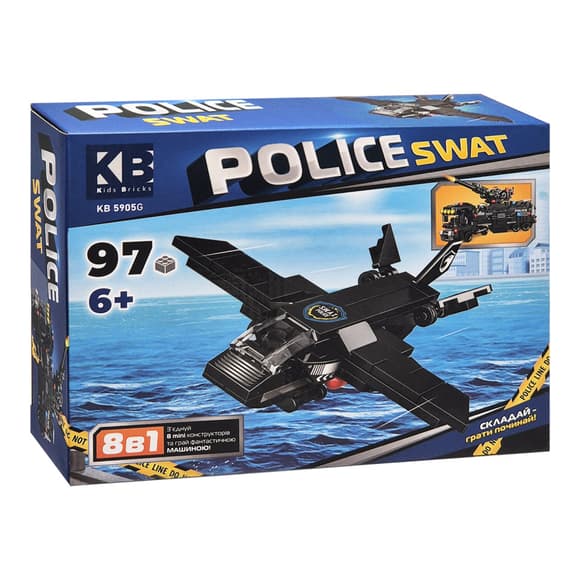 Детский конструктор Police SWAT KB 5905G пластик, 97 деталей