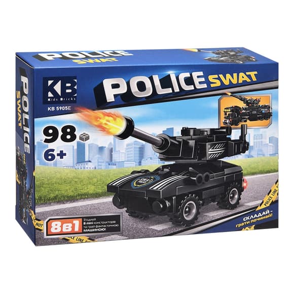 Детский конструктор Police SWAT KB 5905E пластик, 98 деталей