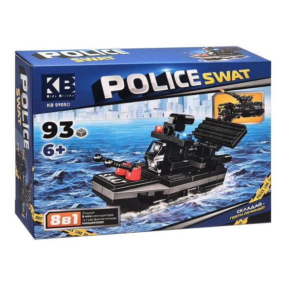 Детский конструктор Police SWAT KB 5905D пластик, 93 детали