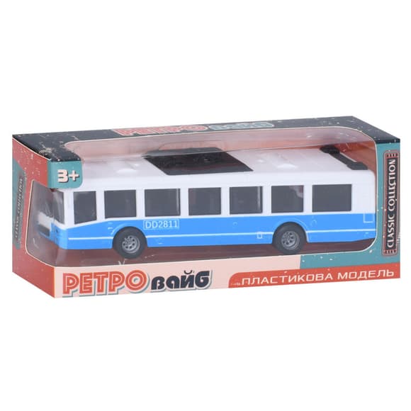 Игрушечный инерционный Автобус 6334(Blue) резиновые колеса, 16 см