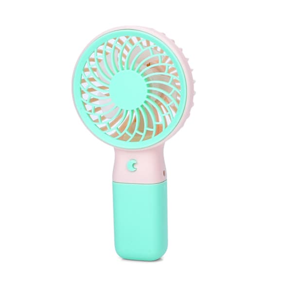 Портативний ручний вентилятор MK 5609(Turquoise) з підставкою, 15,5 см, USB
