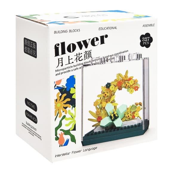 Детский Конструктор Flower Language 7345 в колбе, 327 деталей