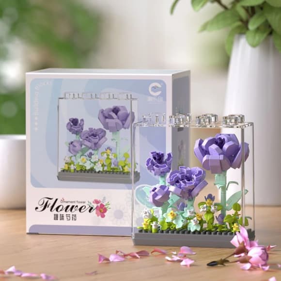 Детский Конструктор Ornament Flower 7378 в колбе, 308 деталей