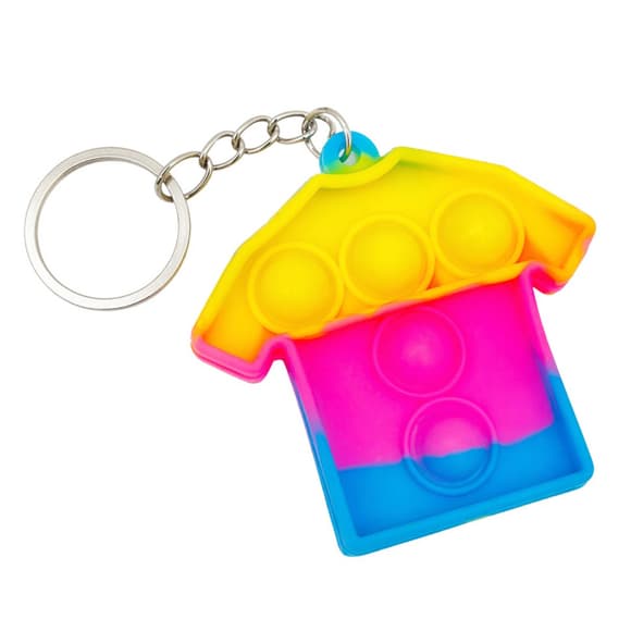Детский антистресс-брелок Pop It мини Футболка AA3641-6 силикон, 6,3х5,5х1 см
