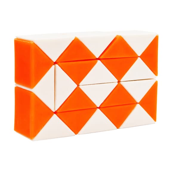 Головоломка Змійка Рубіка IGR67(Orange) маленька 3,5x5,5 см, двокольорова
