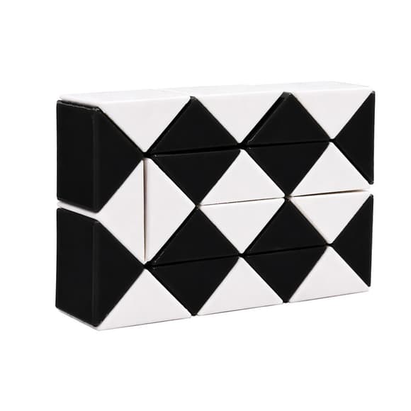 Головоломка Змійка Рубіка IGR67(Black) маленька 3,5x5,5 см, двокольорова
