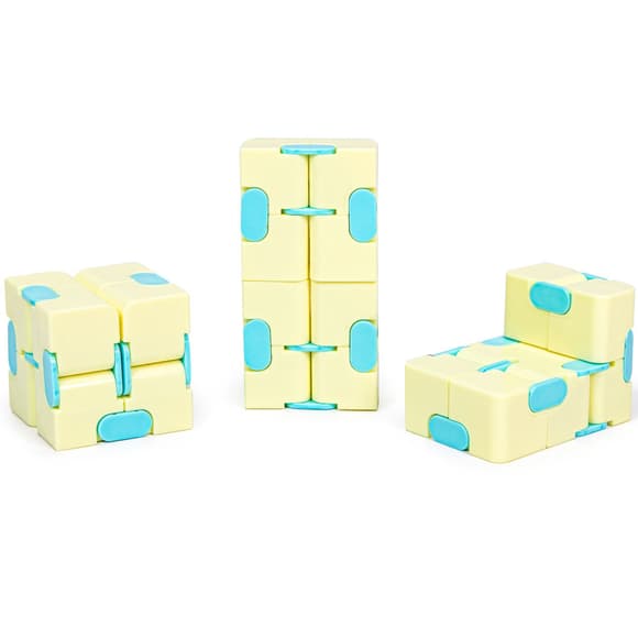 Антистресс кубик-трансформер Infinity Cube IGR133(Yellow) пастельные цвета