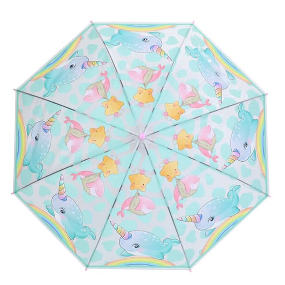 Детский зонтик "Нарвал" MK 5791(Light-Pink) длина 64,5 см, трость 60 см, диаметр 85 см