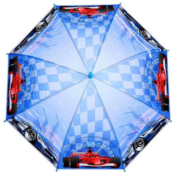Дитяча парасолька "Гонки" MK 5798(Light-Blue-1) тростина 60,5 см, діаметр 83 см