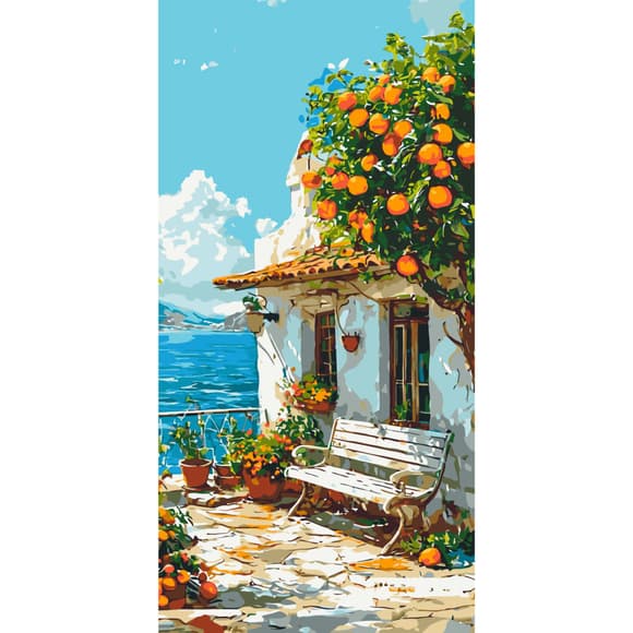 Картина по номерам "Итальянский пейзаж" LW5115, 40х80 см