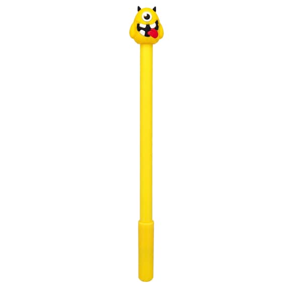 Детская гелевая ручка "Horror" A082(Yellow) синий, 16,5 см