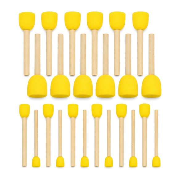 Набор спонжей для декорирования и рисования Sponge-24, 1,2 см, 1,5 см, 2,5 см, 3 см, 24 шт