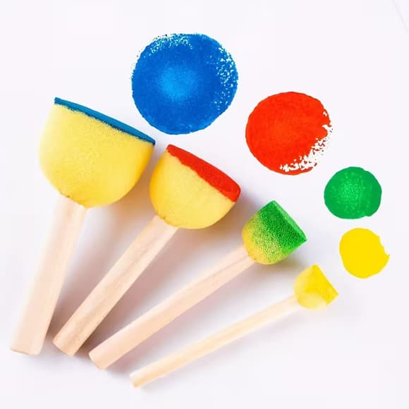 Набор спонжей для декорирования и рисования Sponge-24, 1,2 см, 1,5 см, 2,5 см, 3 см, 24 шт