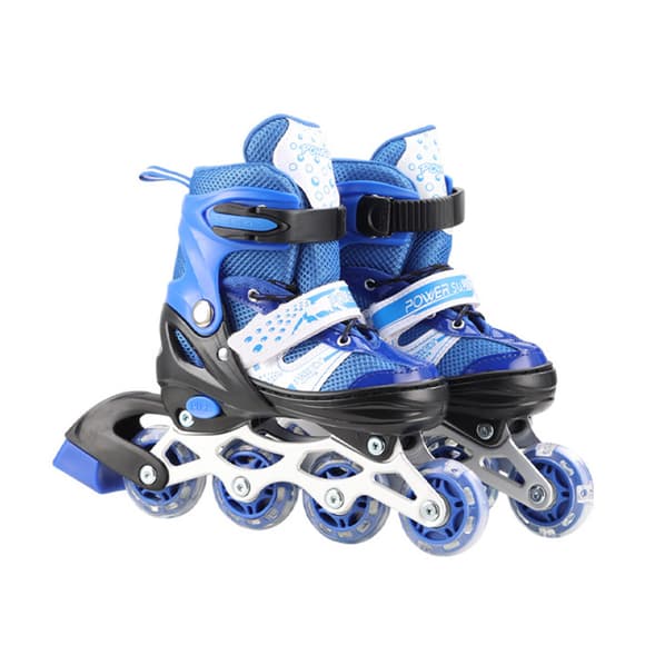 Роликові ковзани RL2502(Blue) колеса PVC, розмір M (34-37), зі світлом