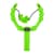 Детская Рогатка XG88-23(Green) 3 мягких шарика, в сетке