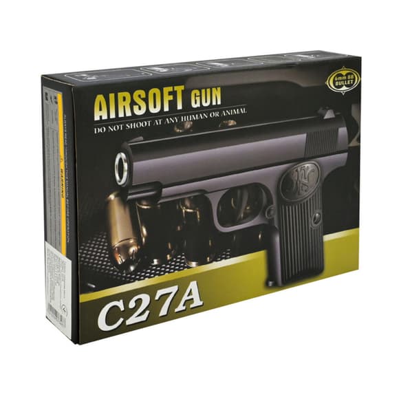 Дитячий ігровий Пістолет C27A метал/пластик, стріляє кульками 6 мм