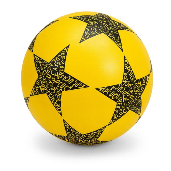 Детский резиновый мяч Звезда RB20302(Yellow) 60 грамм, диаметр 18 см 