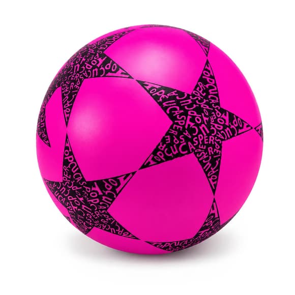 Детский резиновый мяч Звезда RB20302(Pink) 60 грамм, диаметр 18 см 