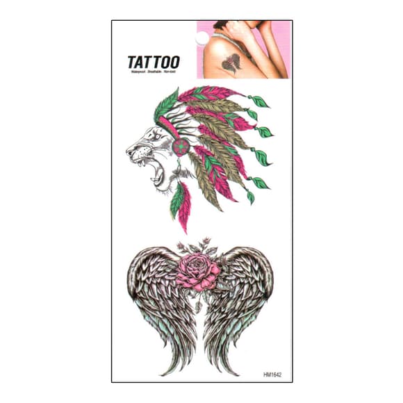 Тимчасове татуювання "Лев - Крила Tattoo" 1020-HM1642