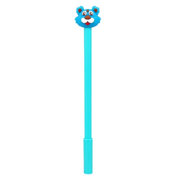 Ручка детская с игрушкой "Тигр" C0117-V(Blue) гелевая, синяя