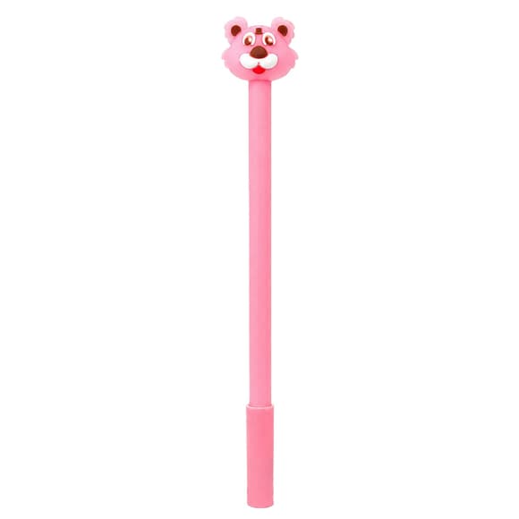 Ручка детская с игрушкой "Тигр" C0117-V(Pink) гелевая, синяя